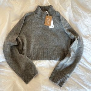 NWT Reformation Garrett Cashmere Cropped Turtleneck